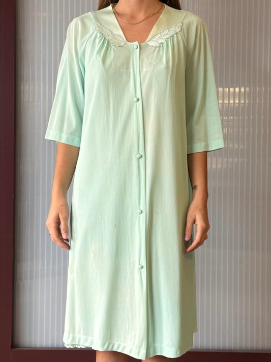 1990s/2000s Vassarette Mint Blue Nightgown