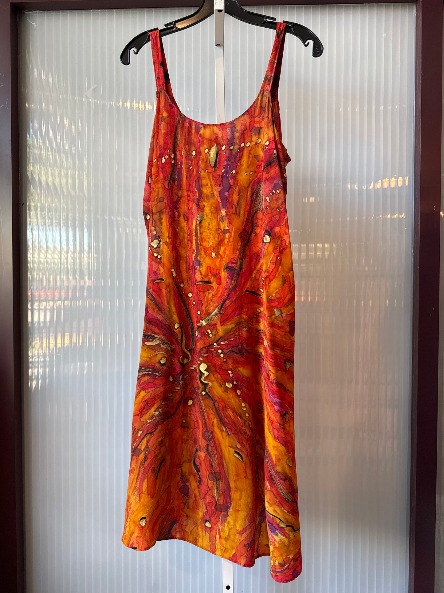 1990s Pure Silk Flower Patterned Dress Set