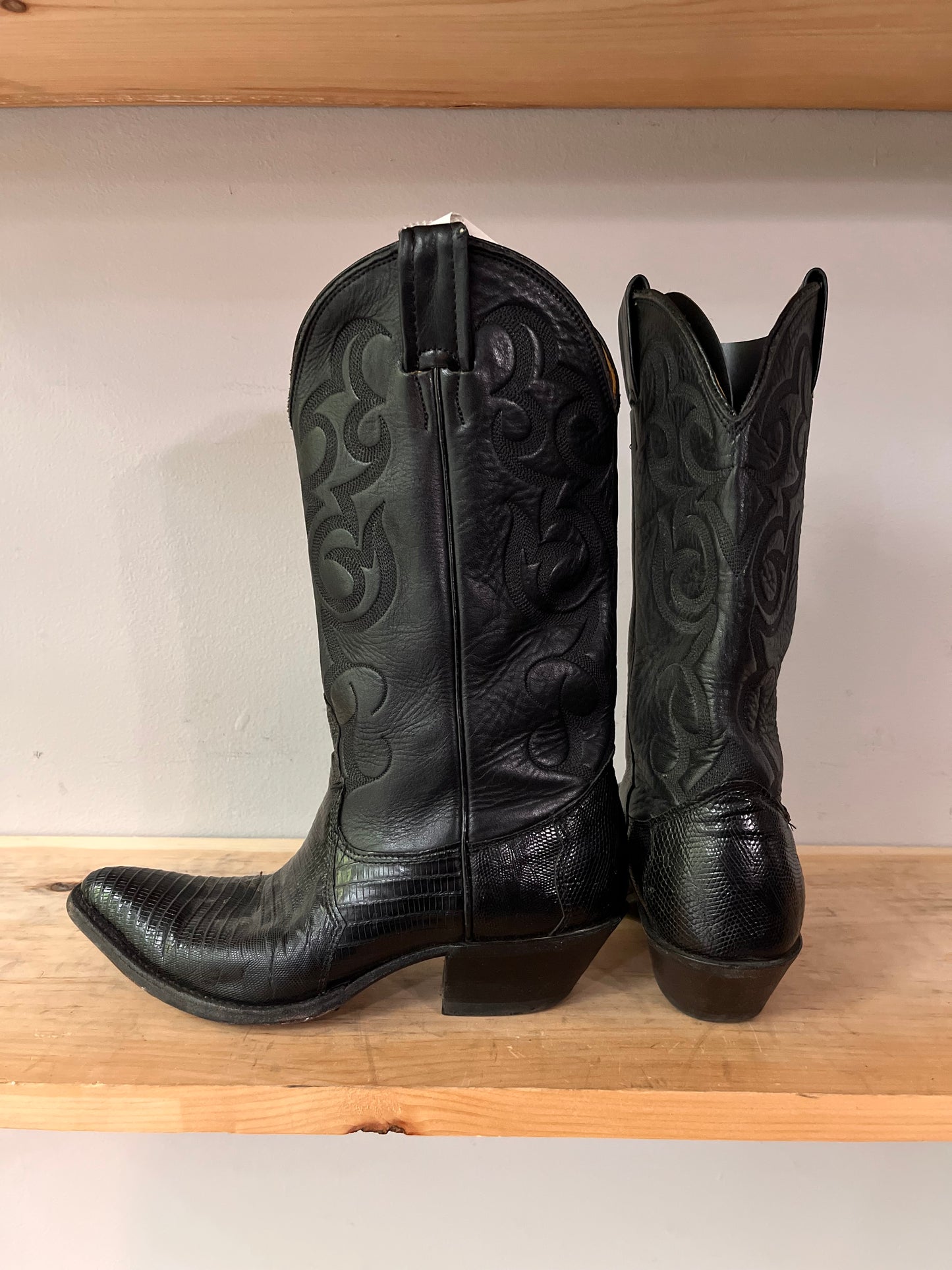 Nocona Black Leather Boots