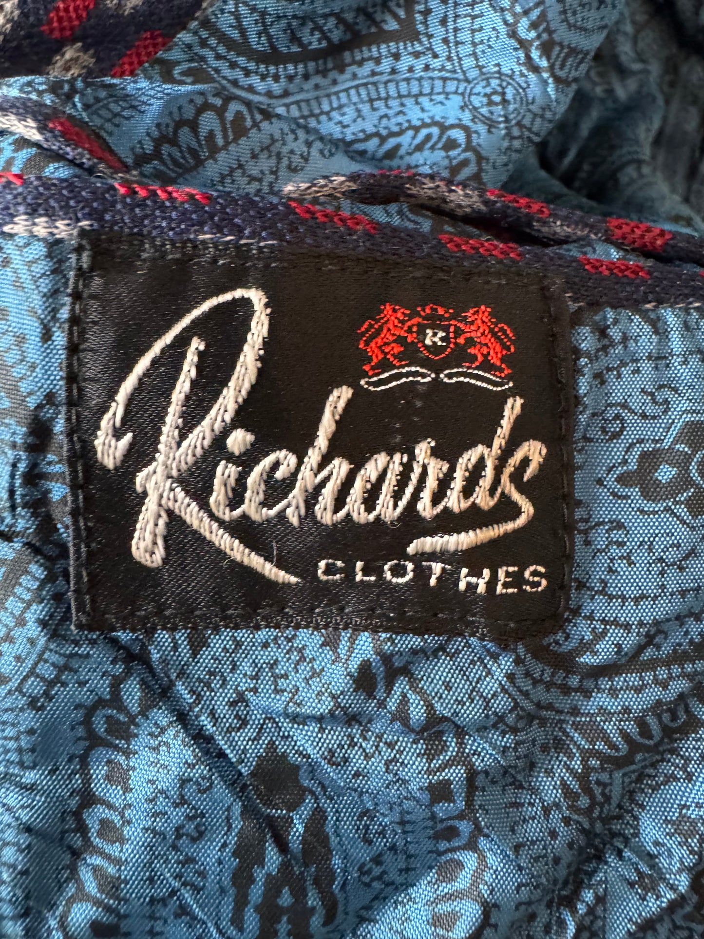 1970s Blue & Red Suit Jacket