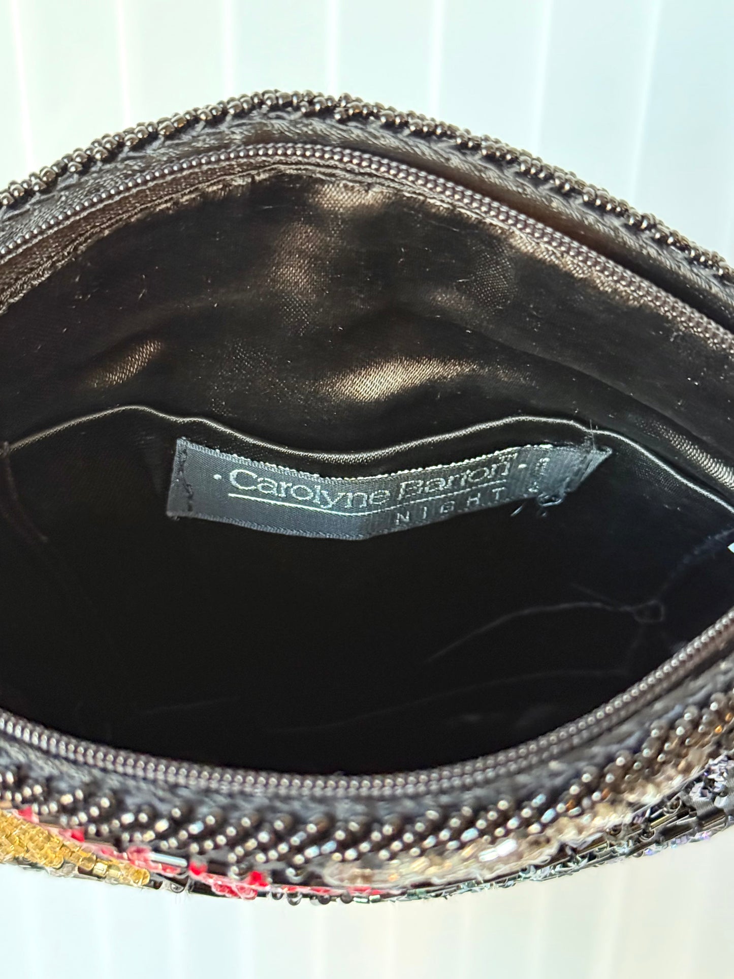 Black Crossbody w/ Multicolored Beading