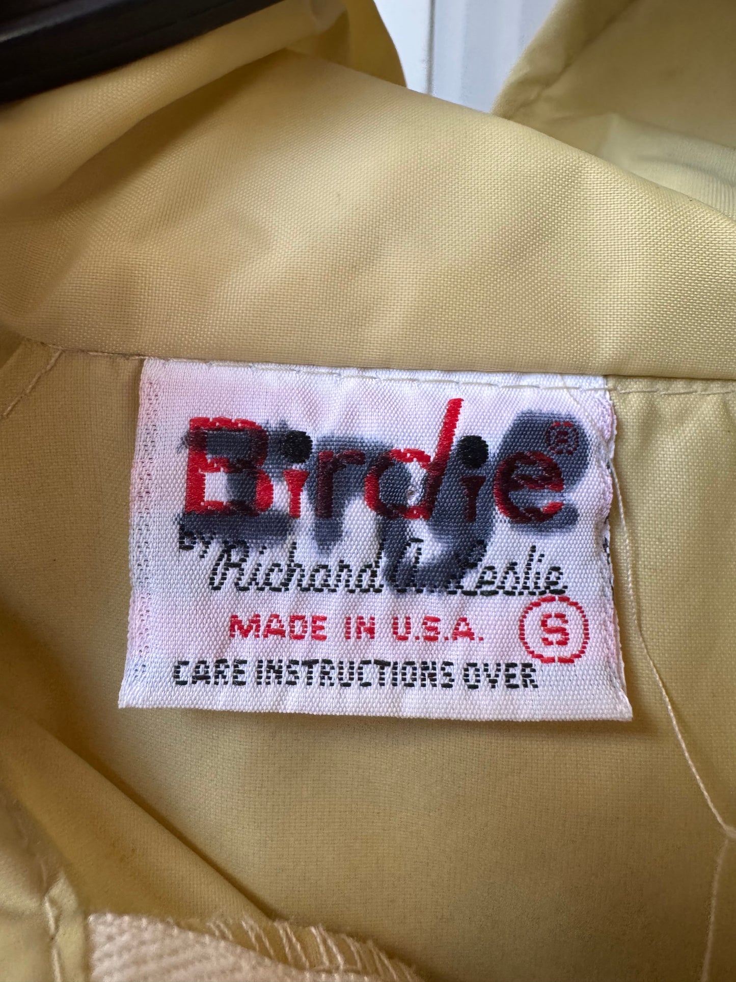 1970s Muted Yellow Hooded Rain Jacket