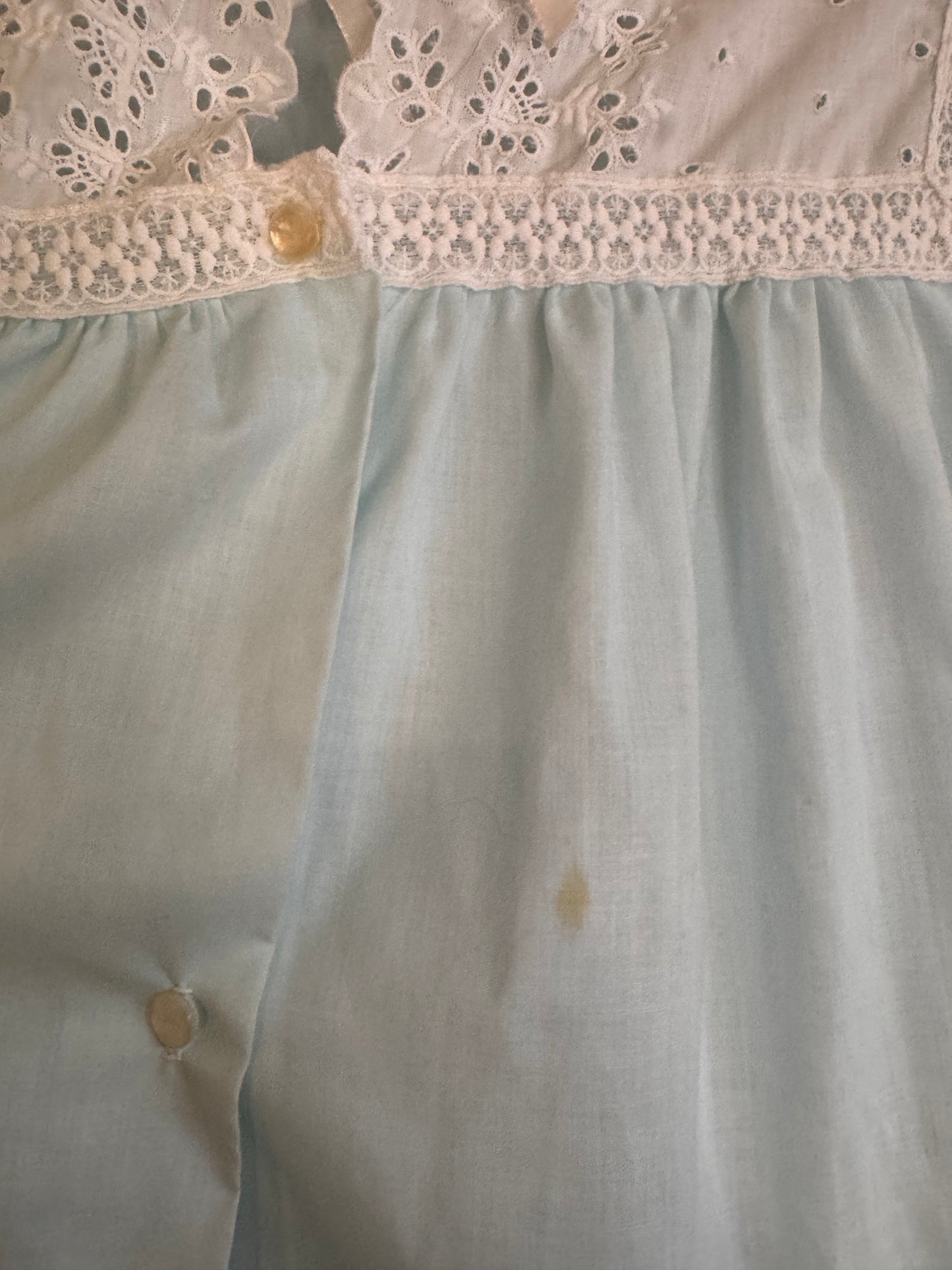 1970s Pastel Blue Nightgown