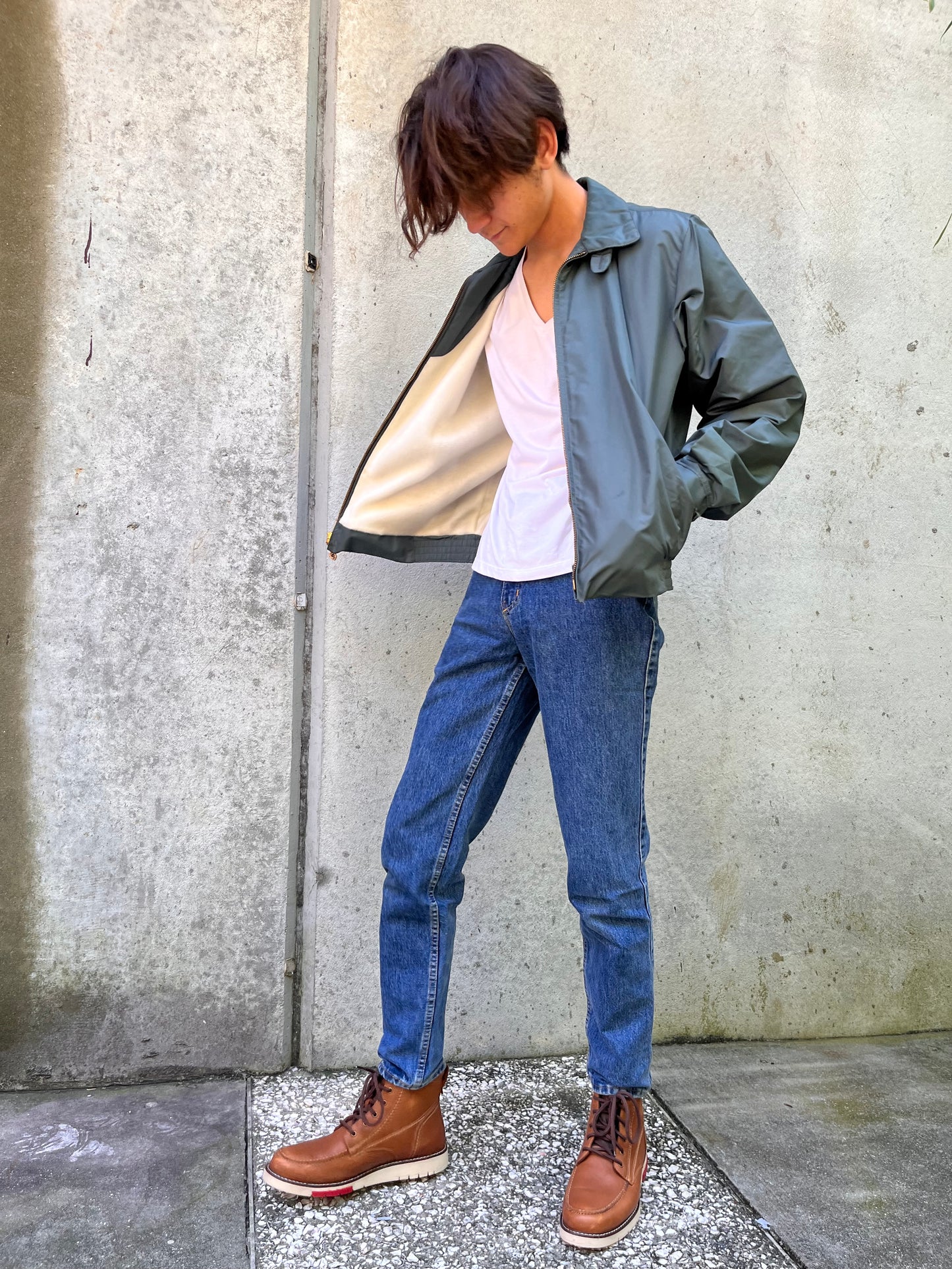 1960s McGregor Nylon Anti-Freeze Grey-Green Jacket