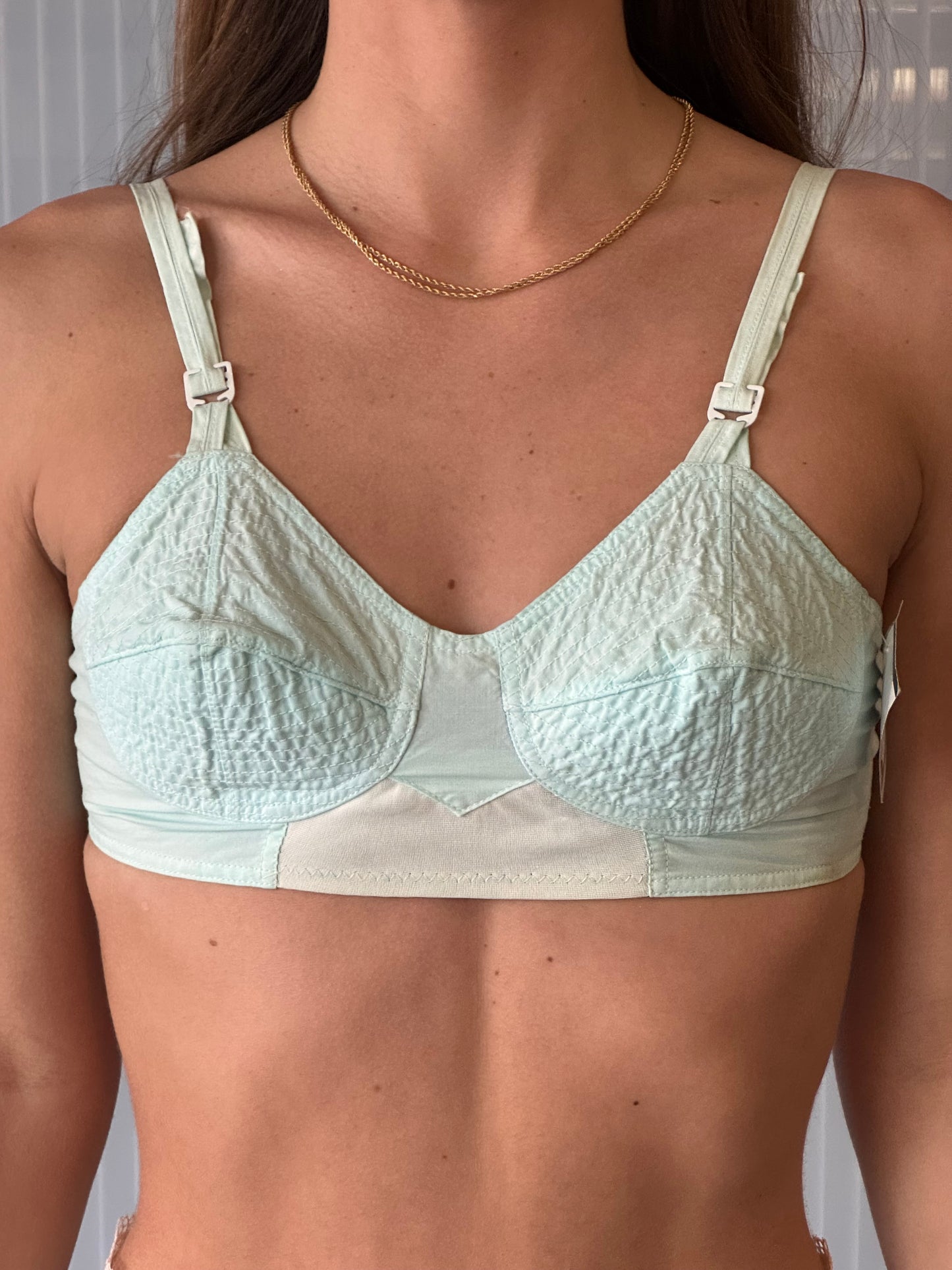 1950s Rondelay Bi-flex Blue Bullet Bra