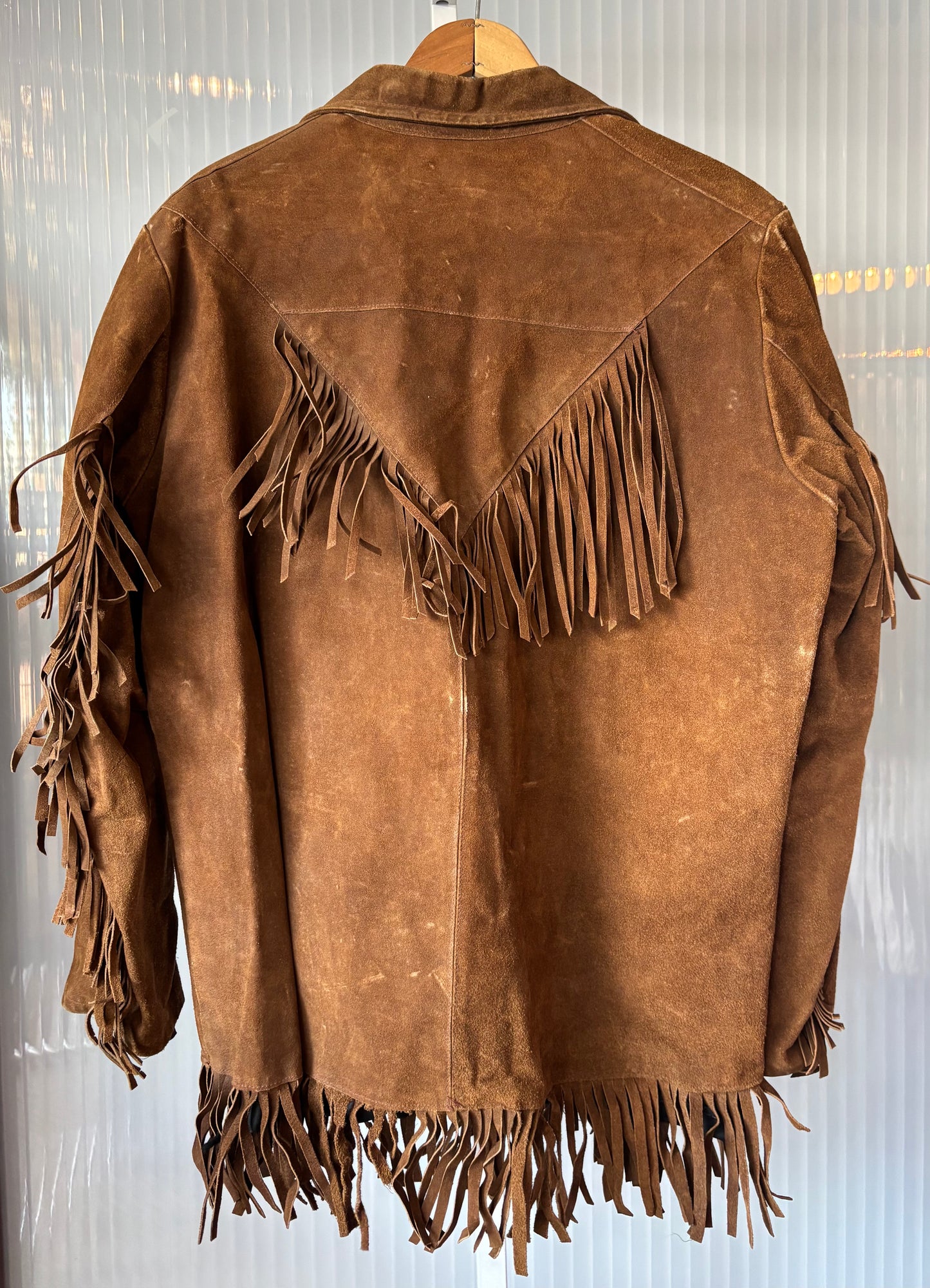 Brown Suede Fringed Jacket