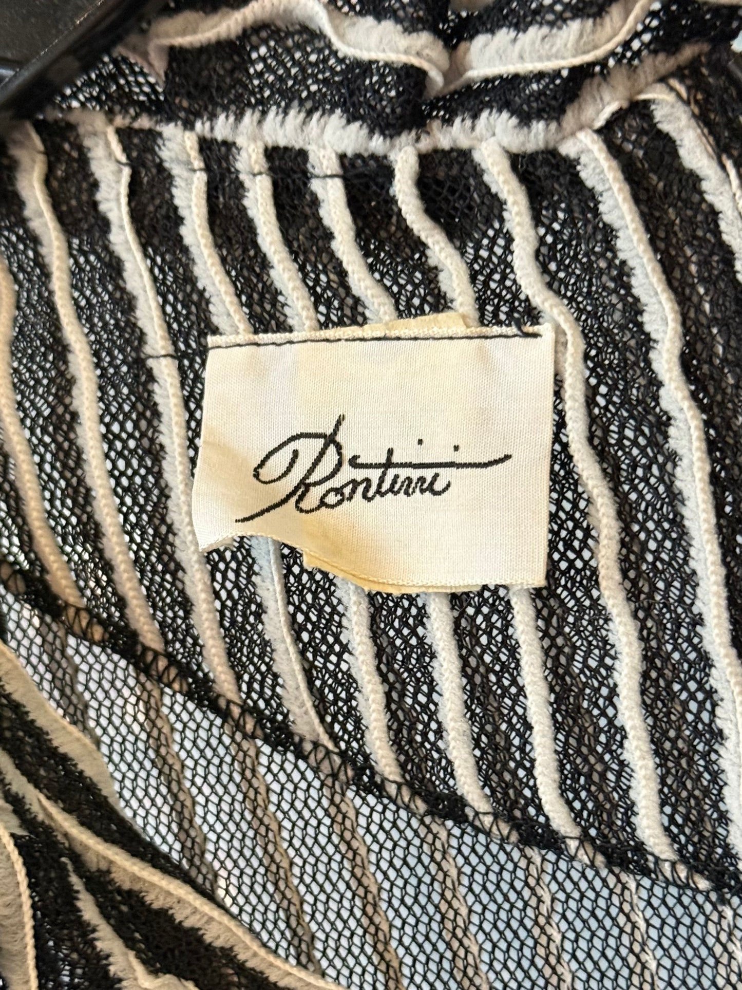 1960s Striped Bodice Dress w/ Peplum