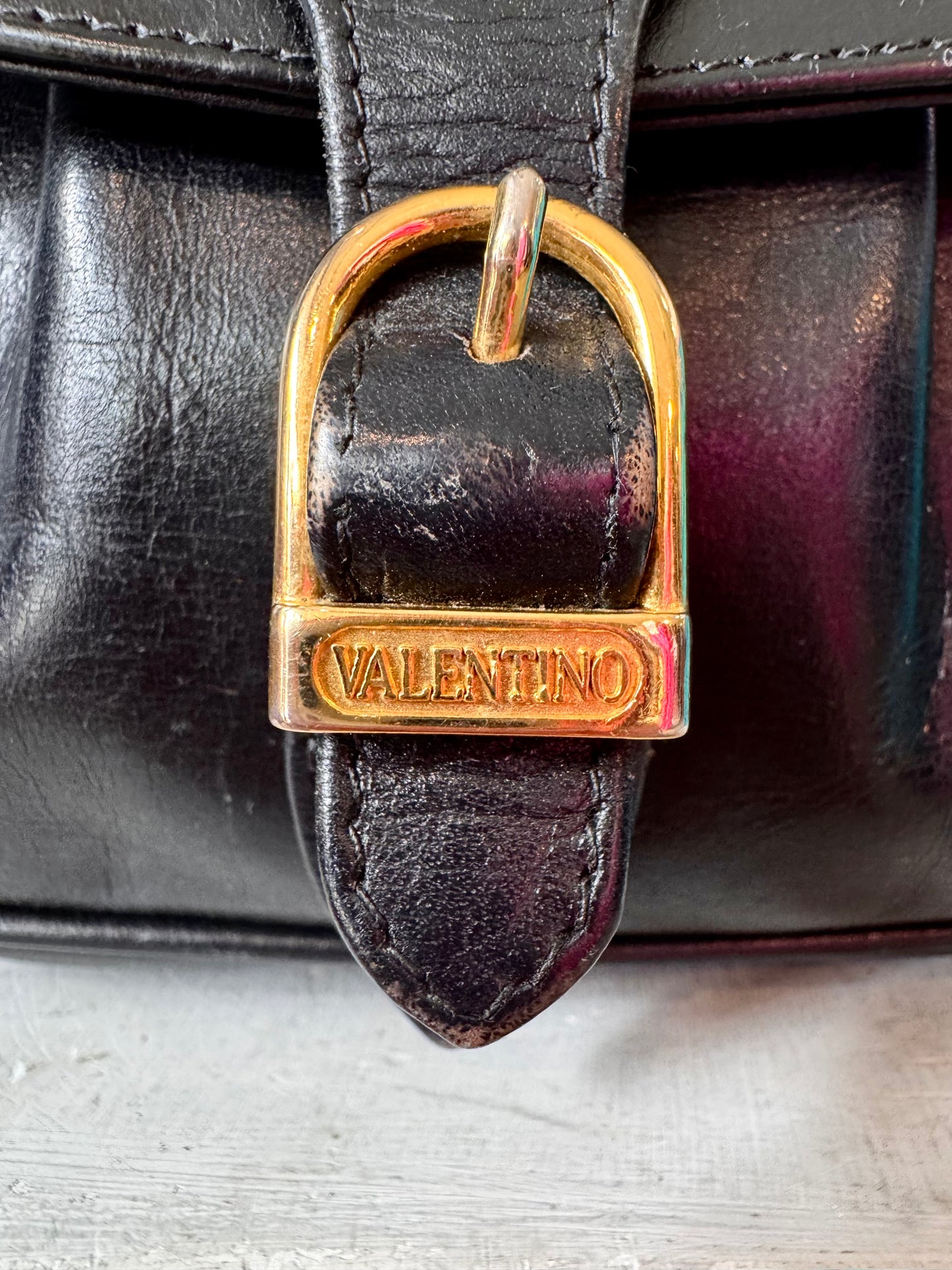 Valentino Black Saddle Bag