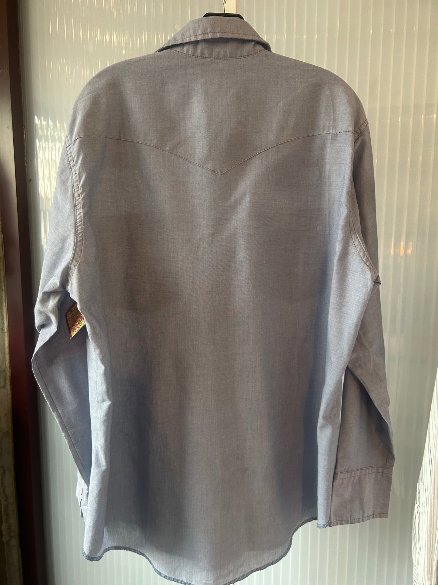 Wrangler Blue Chambray Western Shirt