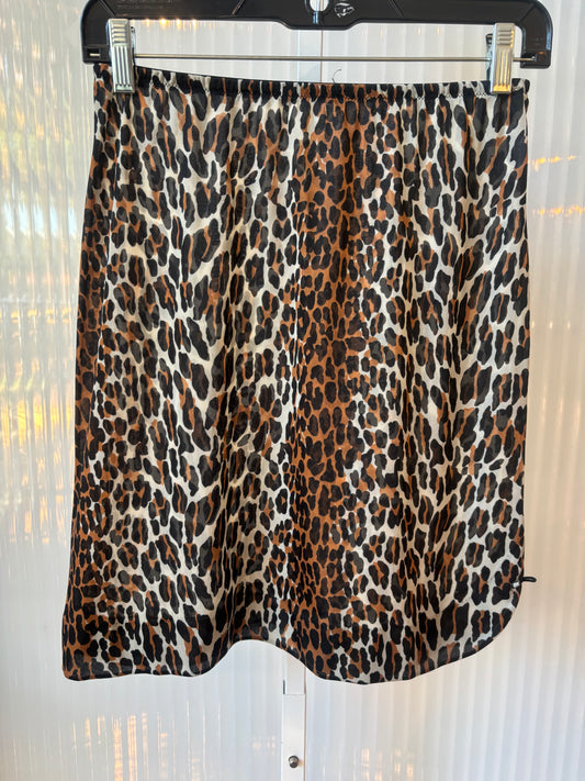 1950s Leopard Print Skirt Slip