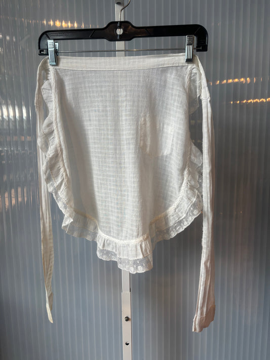 White Sheer Plaid Apron