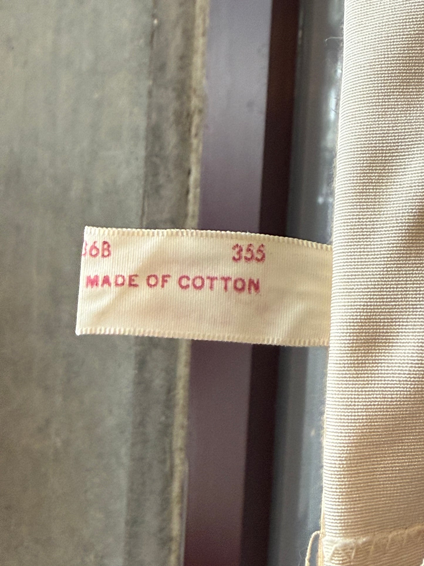 1950s Strapless Cotton Bullet Bra