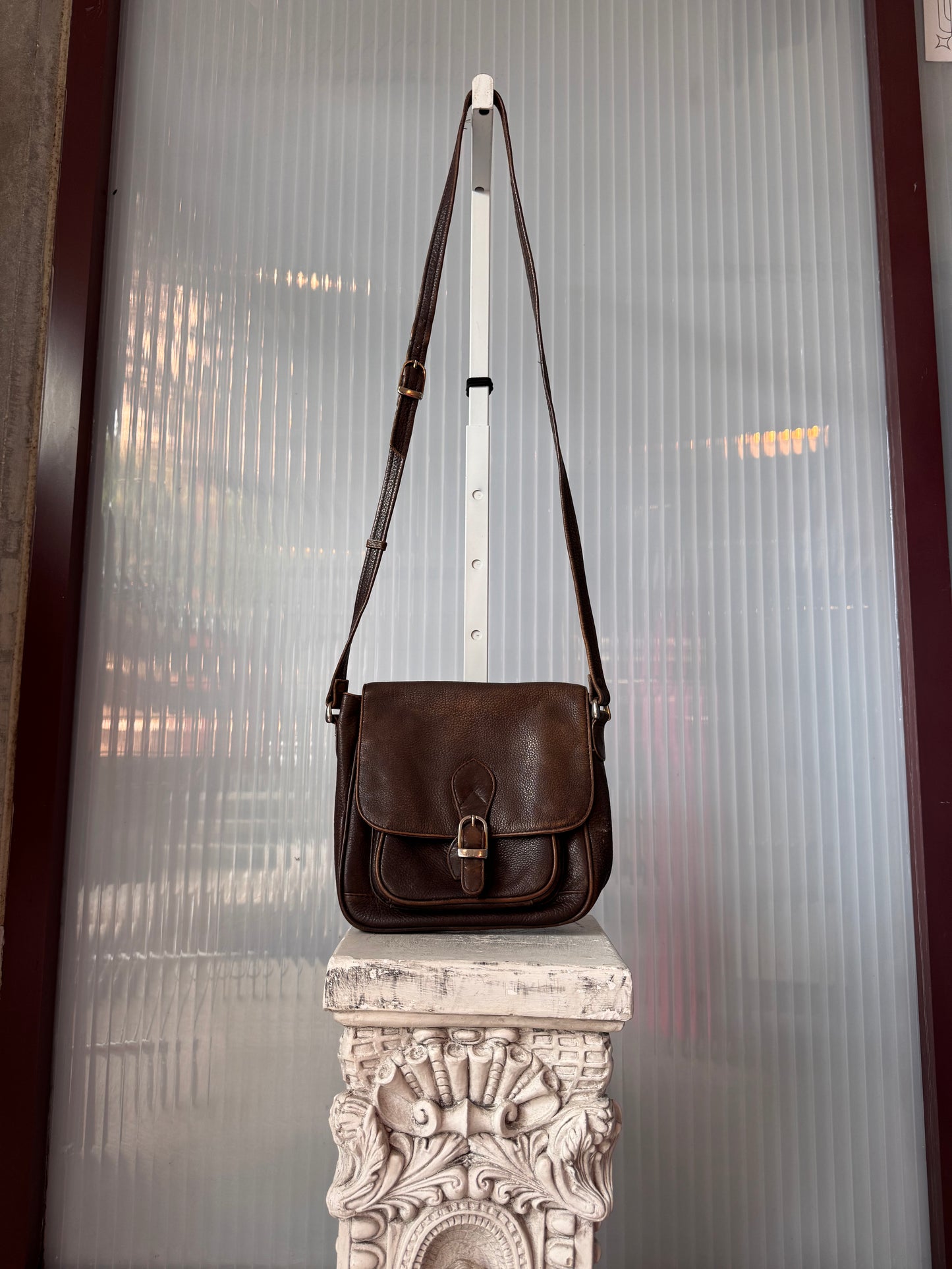 1990s Leather Crossbody Bag