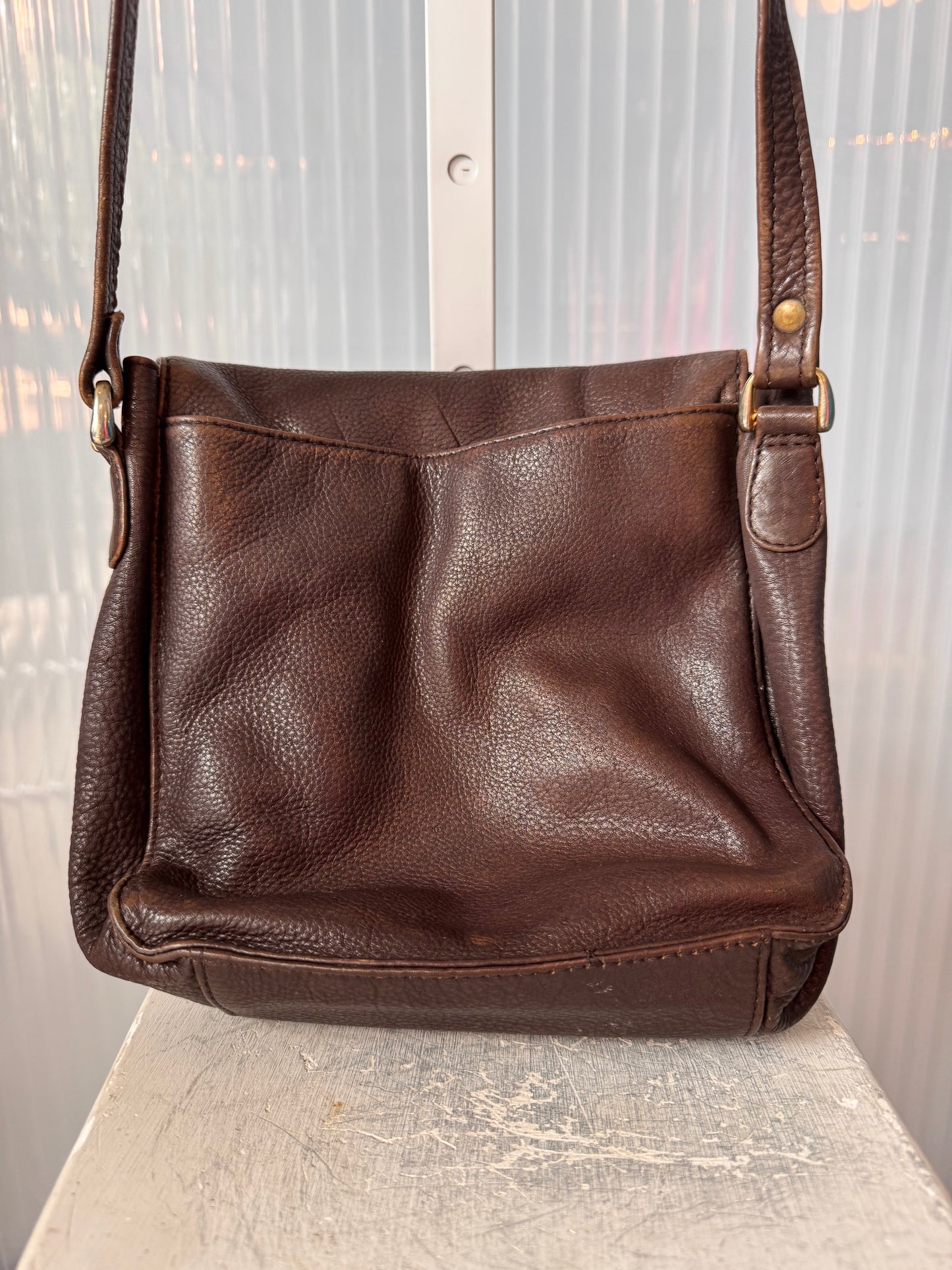 1990s Leather Crossbody Bag