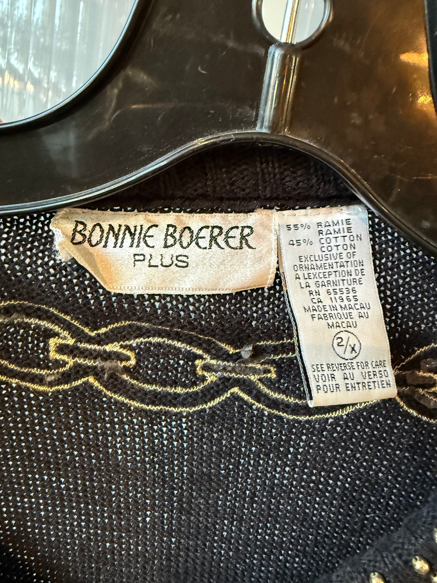 1980s Black Sequin and Beaded Sweater