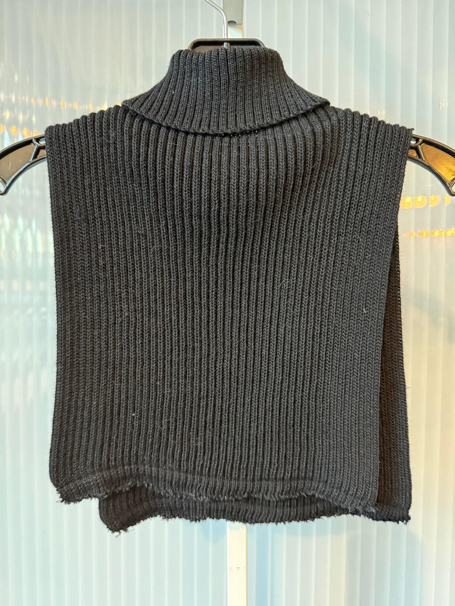 Black Rib Knit Turtleneck Dickey