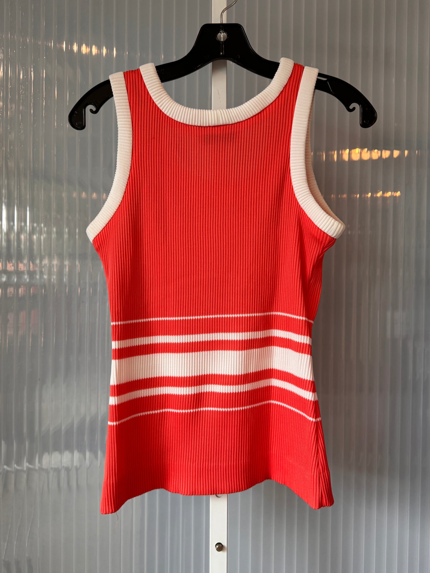 1980s Tangerine & White Tank Top