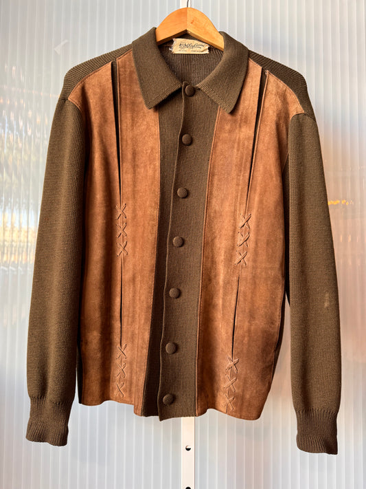 1950s Green & Brown Leather Jacket