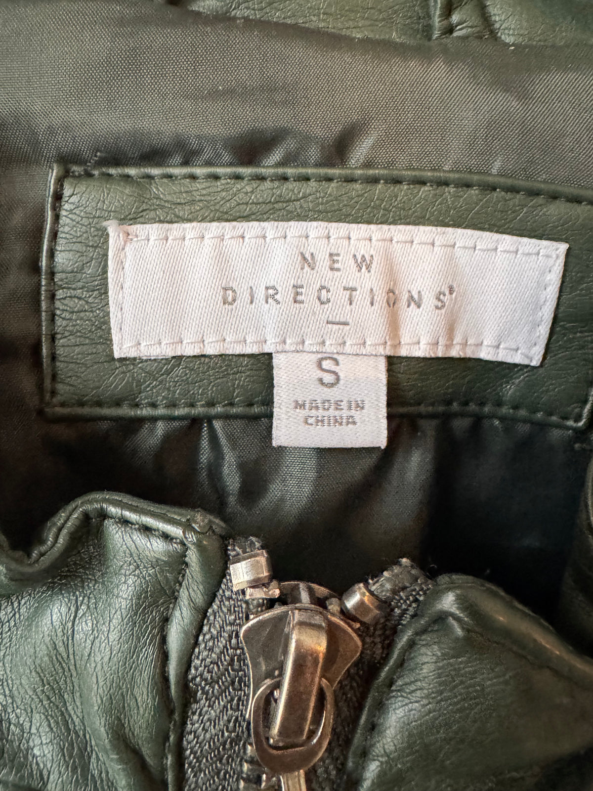 2010s Forest Green Vegan Leather Jacket