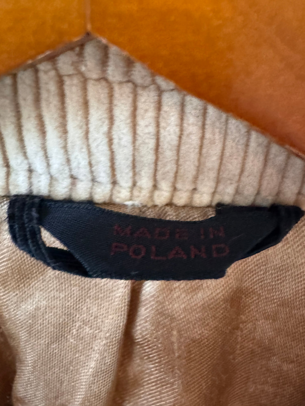 1970s Tan Corduroy Blazer Jacket with Elbow Pads