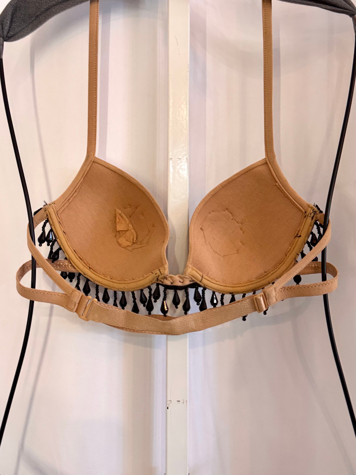 Burlesque Nude Beaded Bra & Panty Set