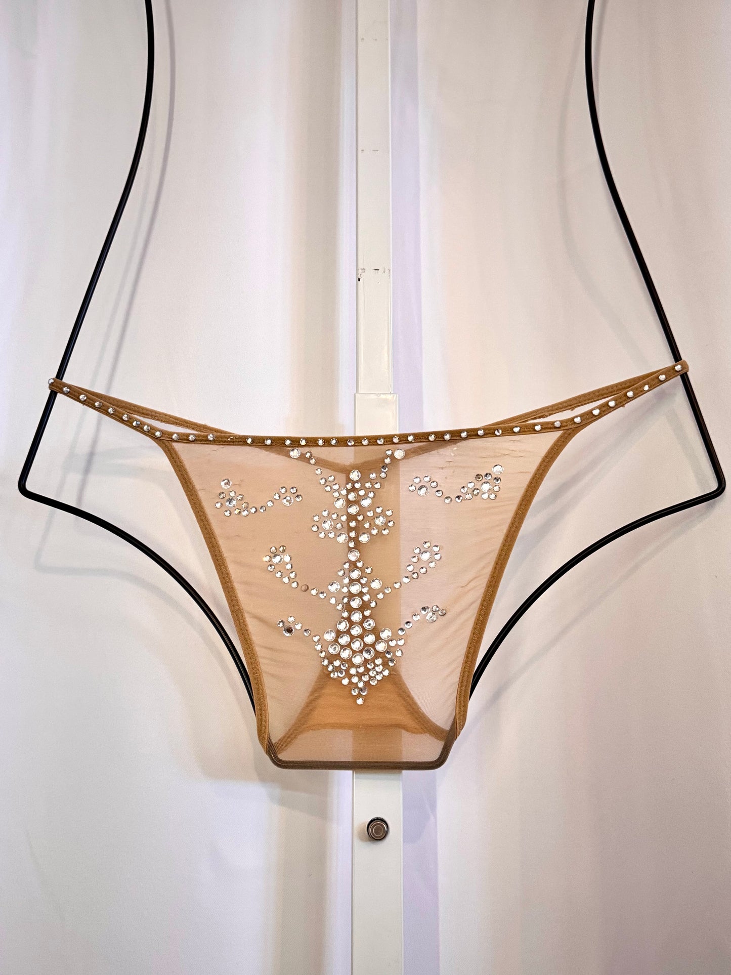 Burlesque Nude Beaded Bra & Panty Set