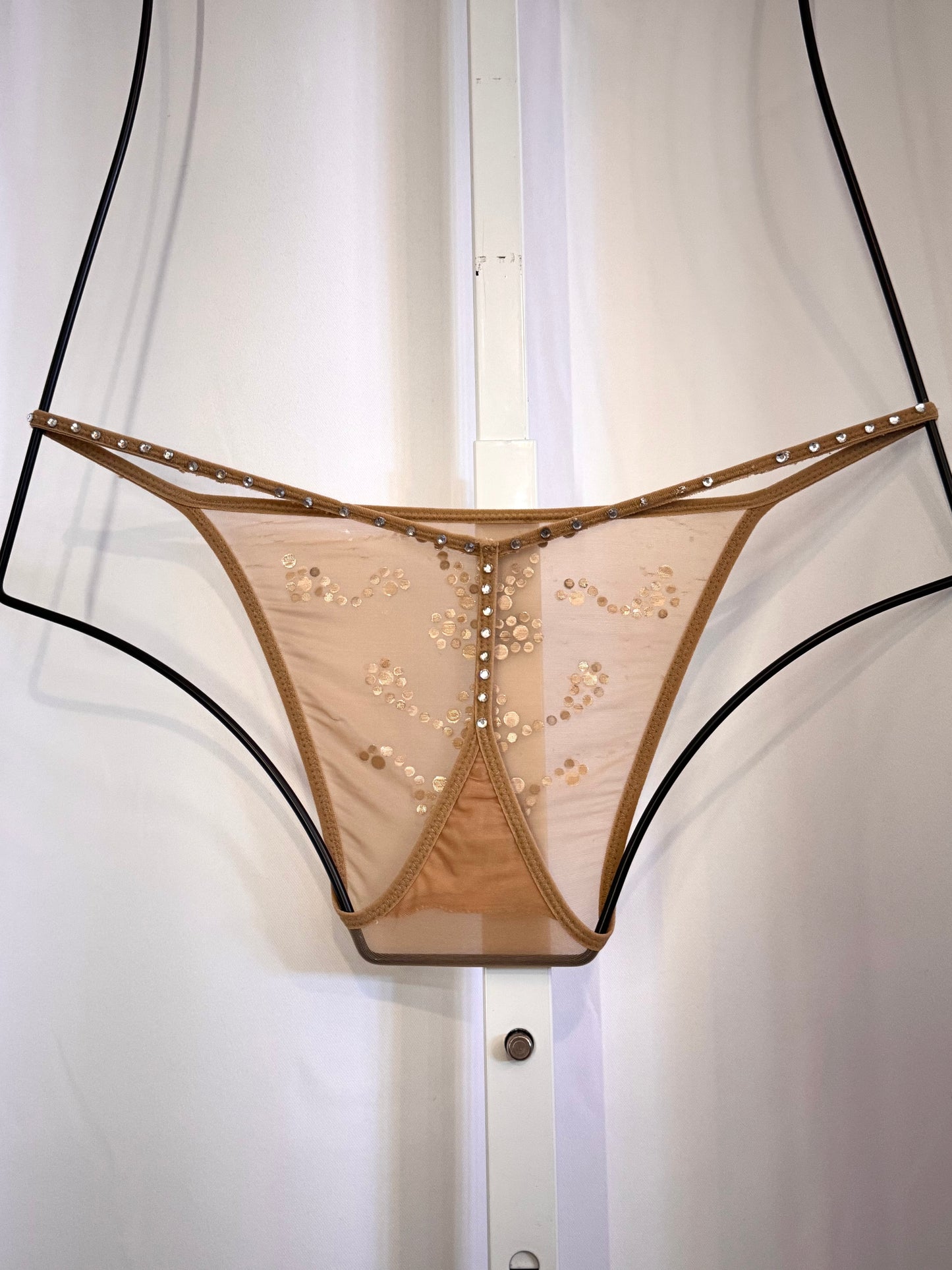Burlesque Nude Beaded Bra & Panty Set
