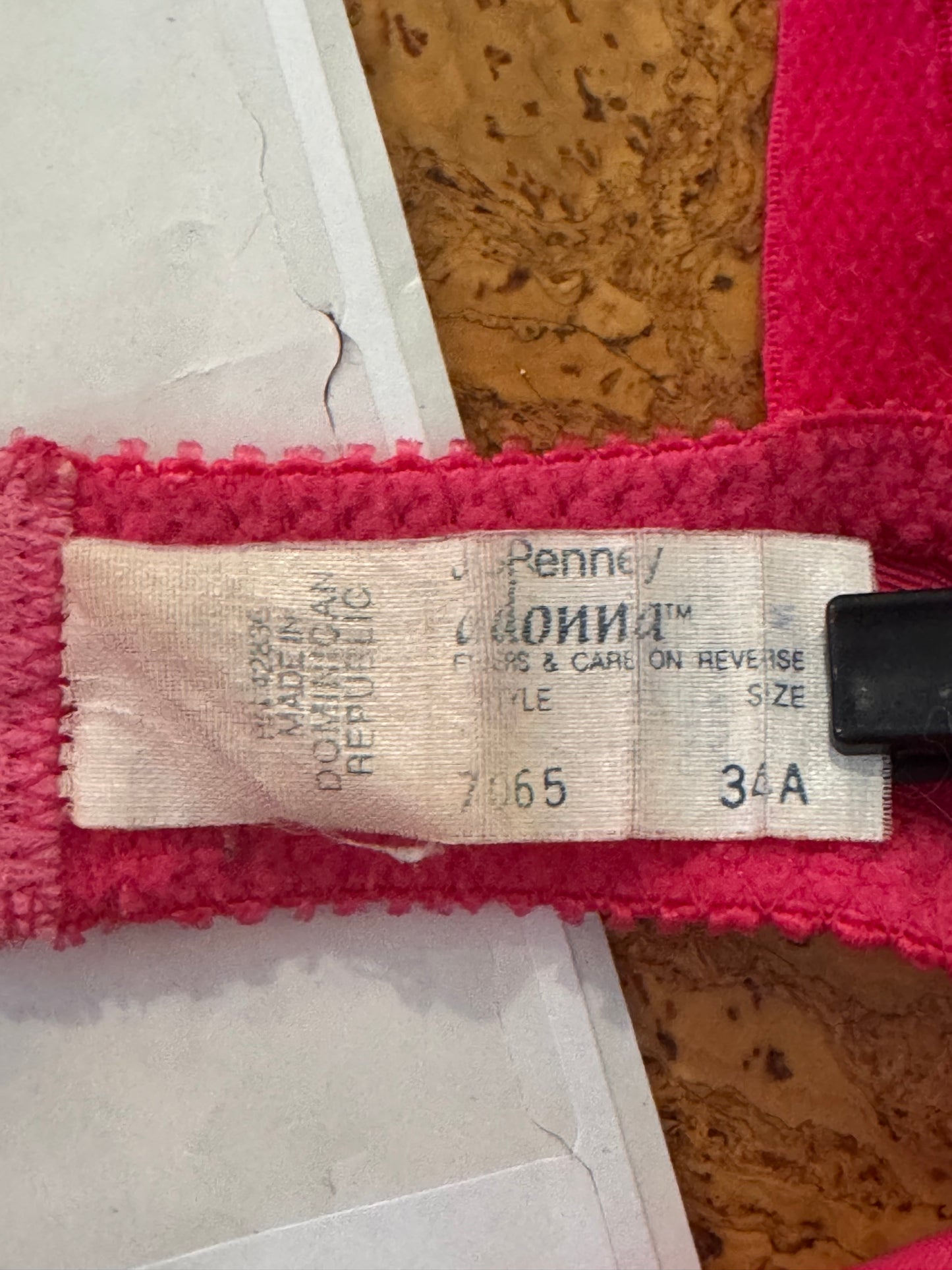 1970s Hot Pink Balconette Bra