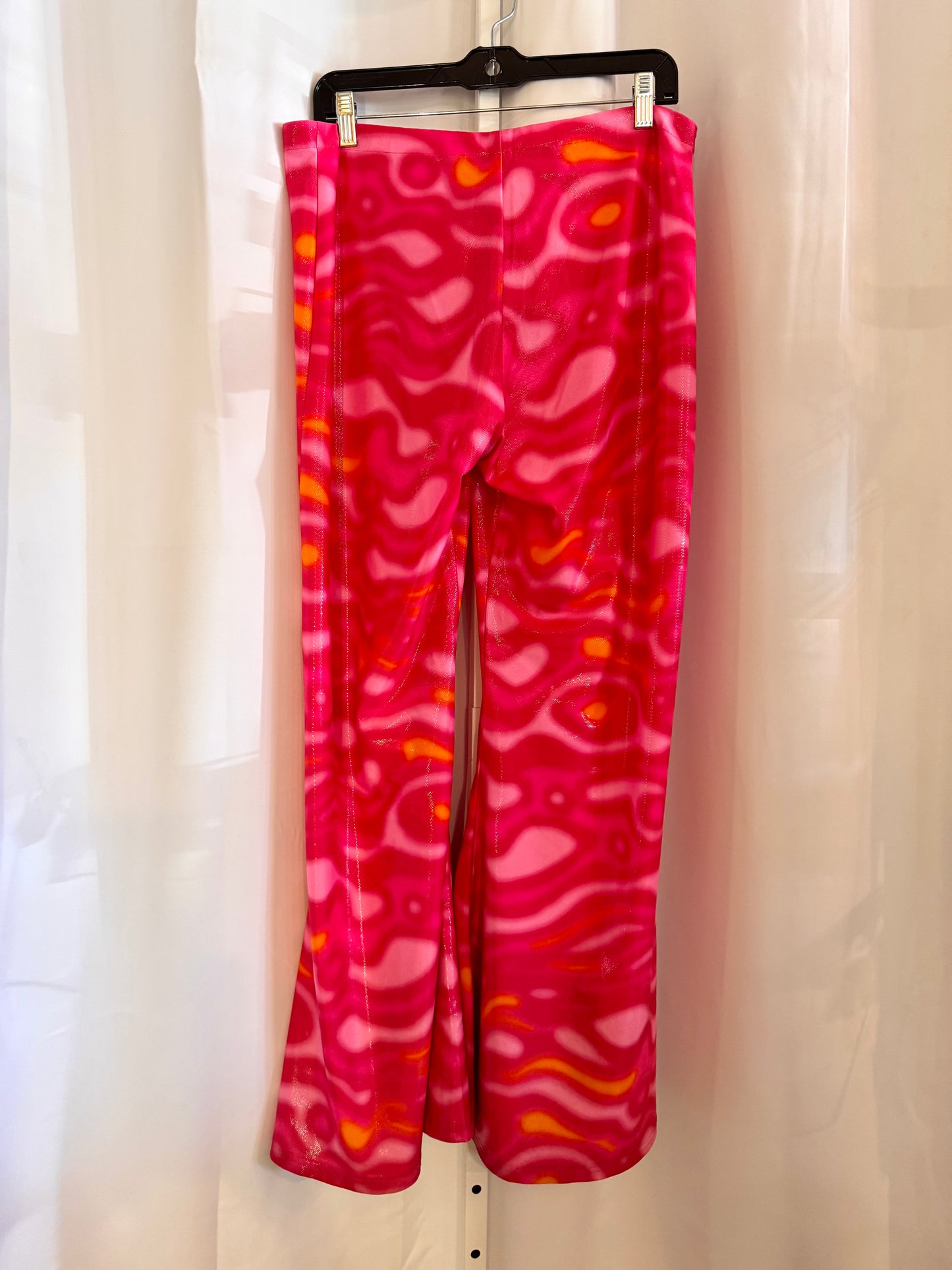 Shiny Pink Disco/Rave Bell Bottoms