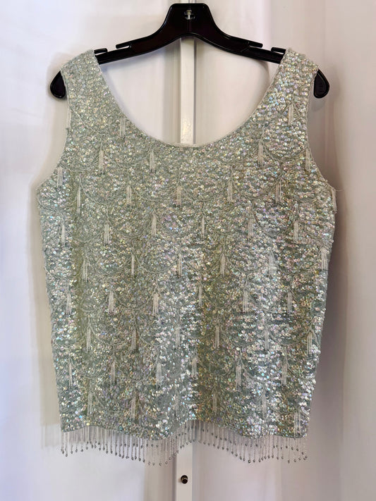 1960s Blue-Green Beaded Tank Top