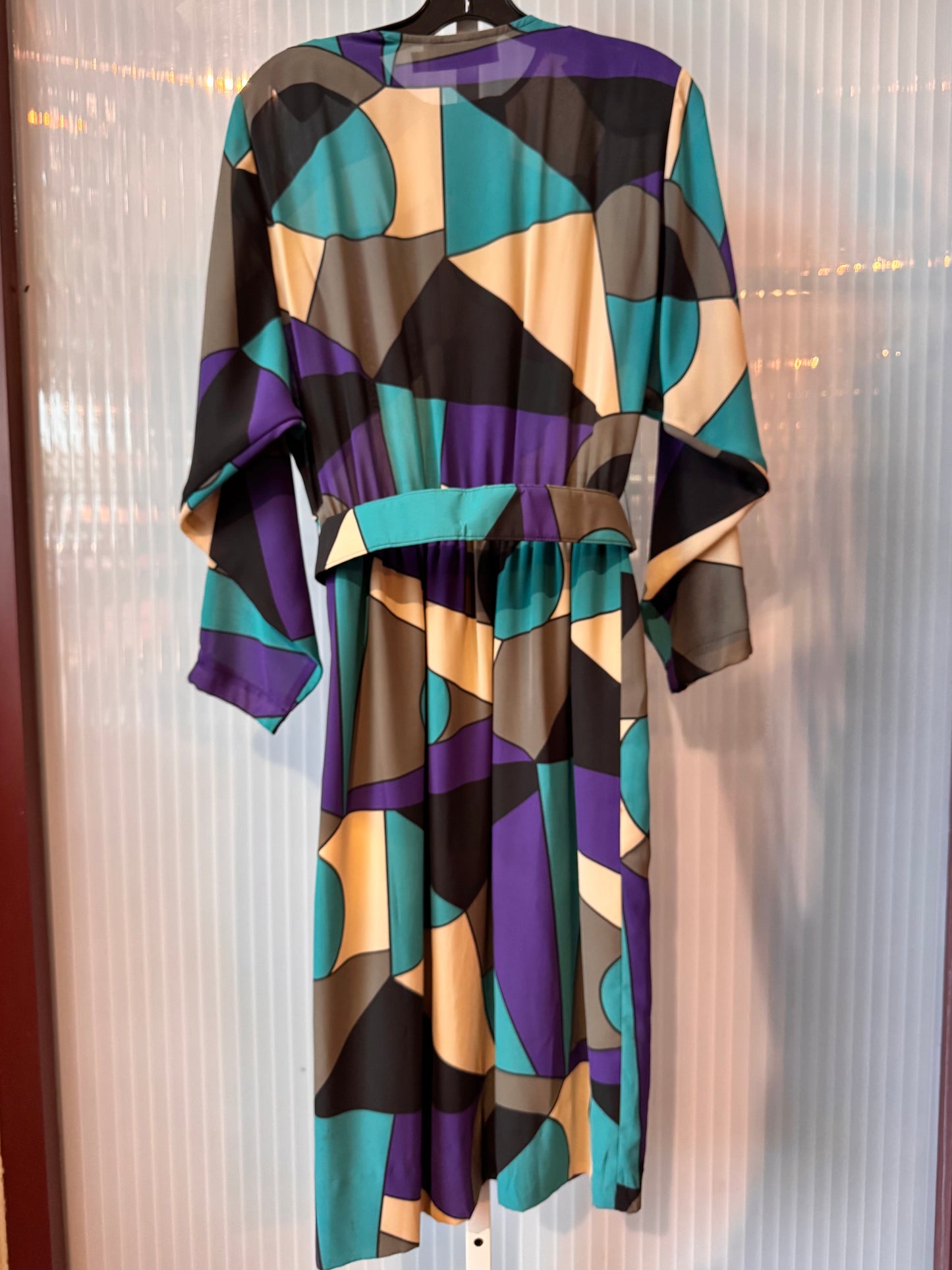 1980s Patterned Dress