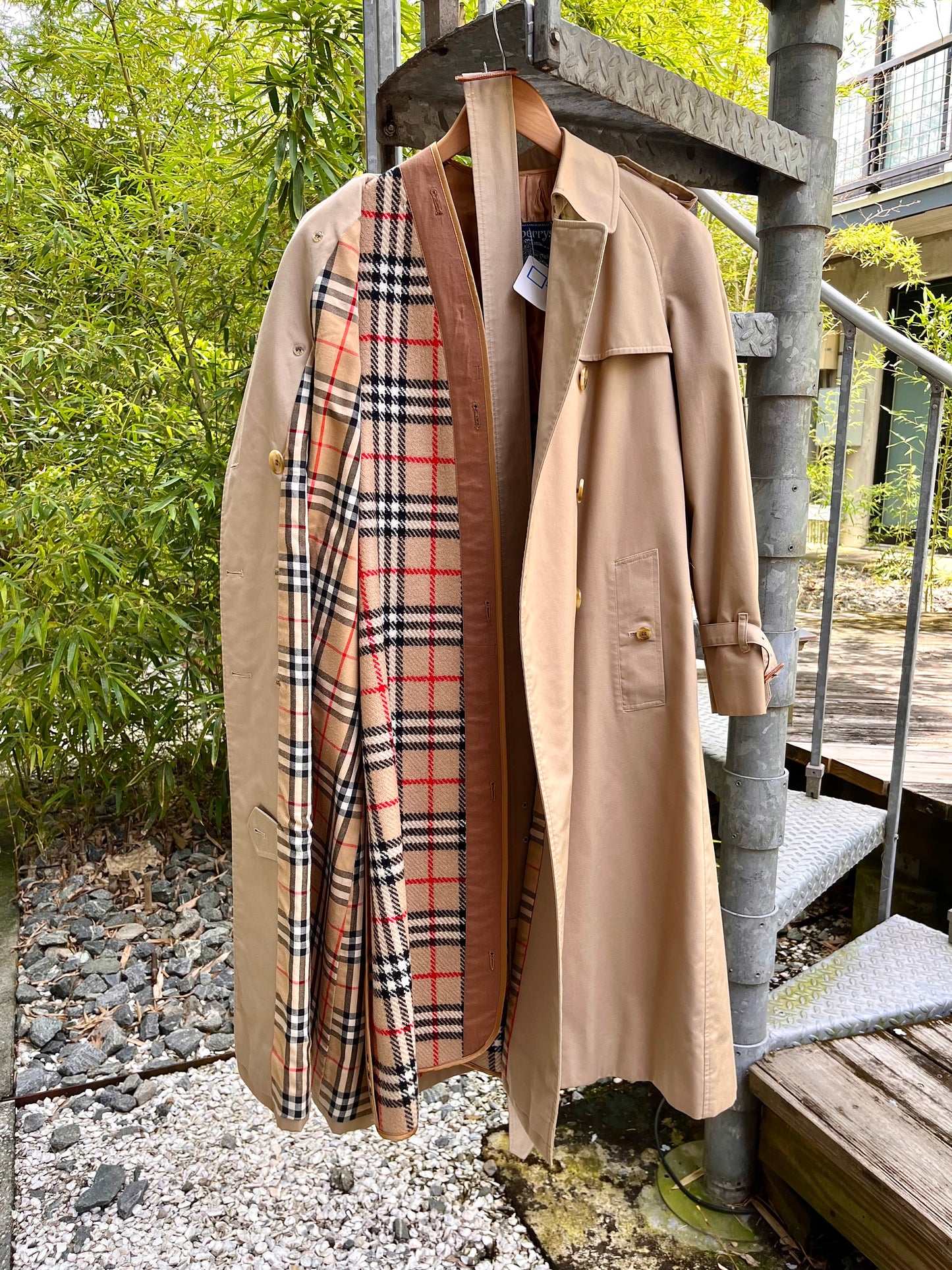 1980's Burberry Khaki Trench Coat
