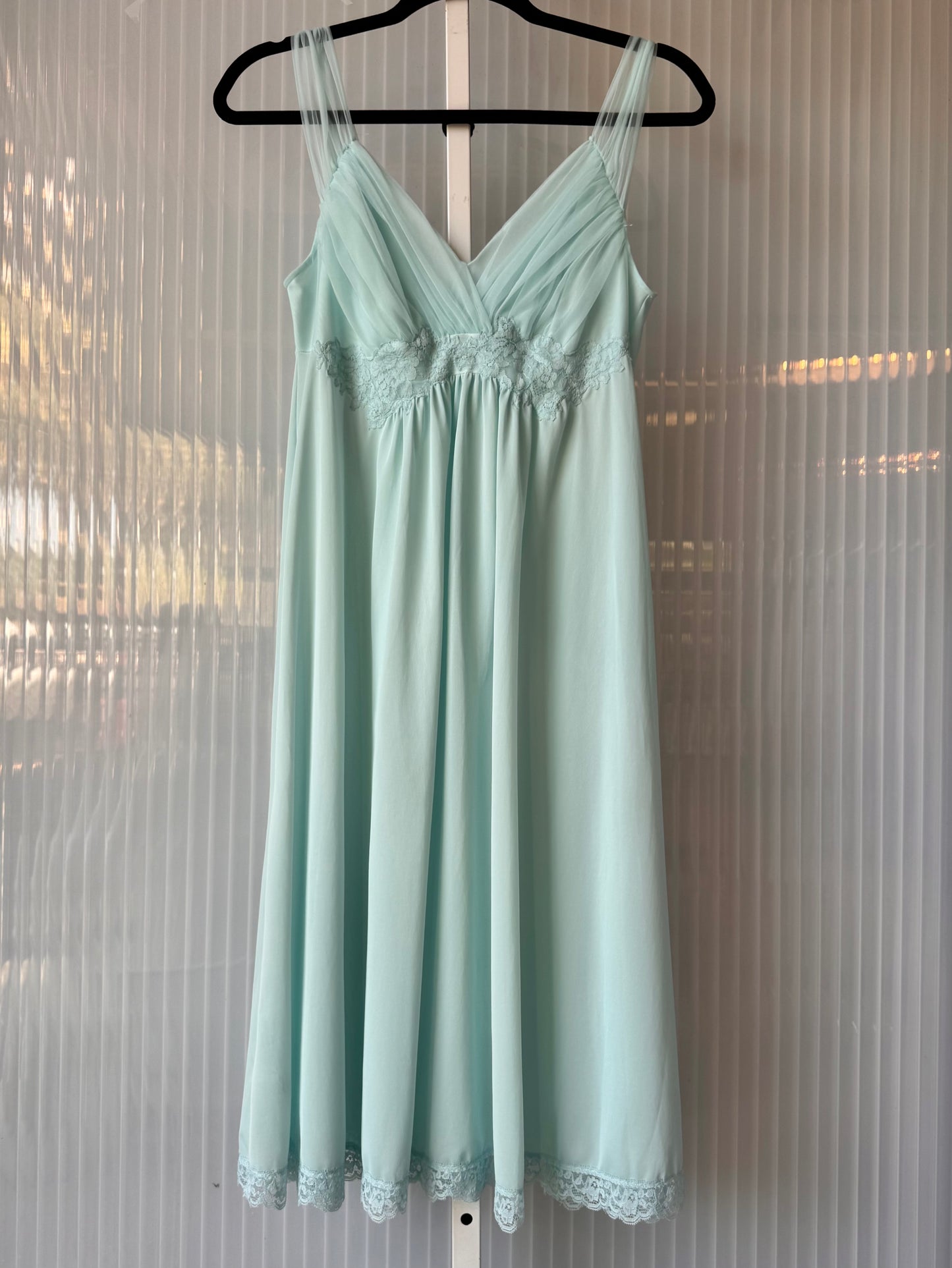 1950s Mint Blue Nightgown