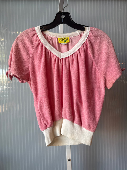 1980s Pink Terrycloth Top