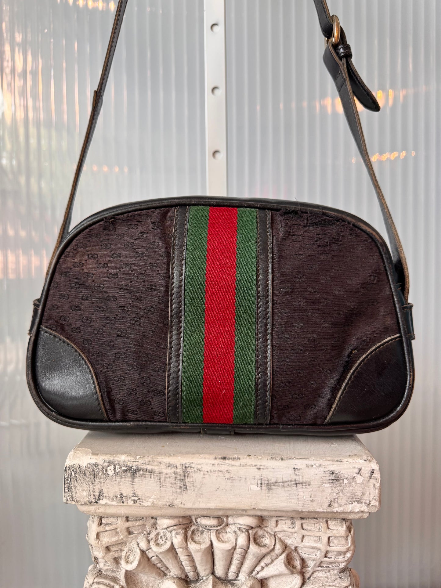 1980s Gucci Brown Crossbody Bag