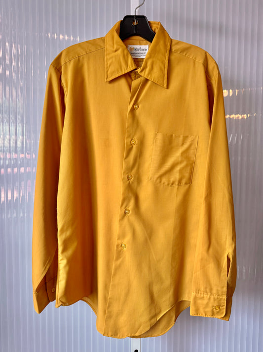 1970s Marlboro Yellow Button Up Shirt