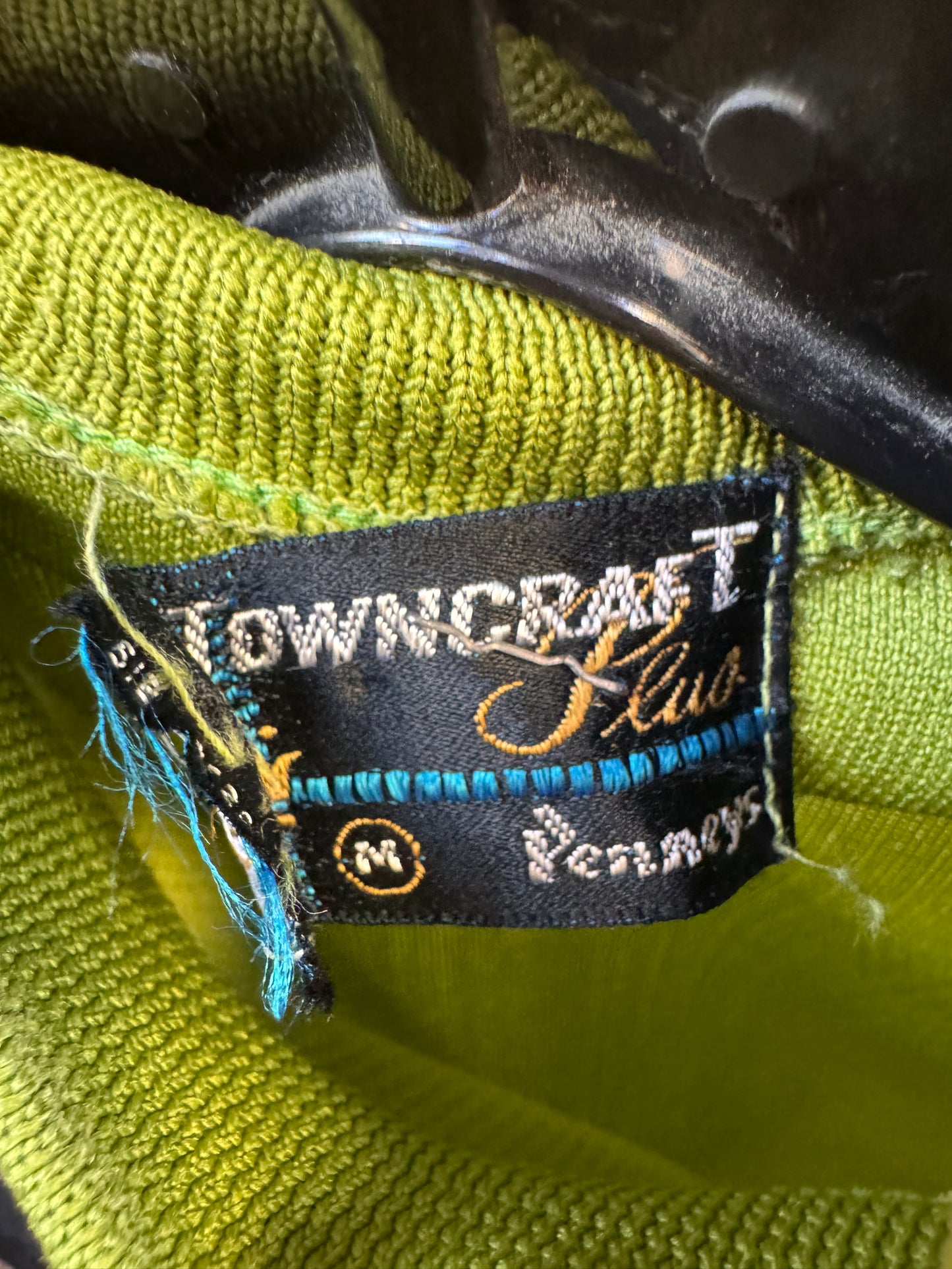 1970s Green Rib Knit Short-Sleeve Shirt