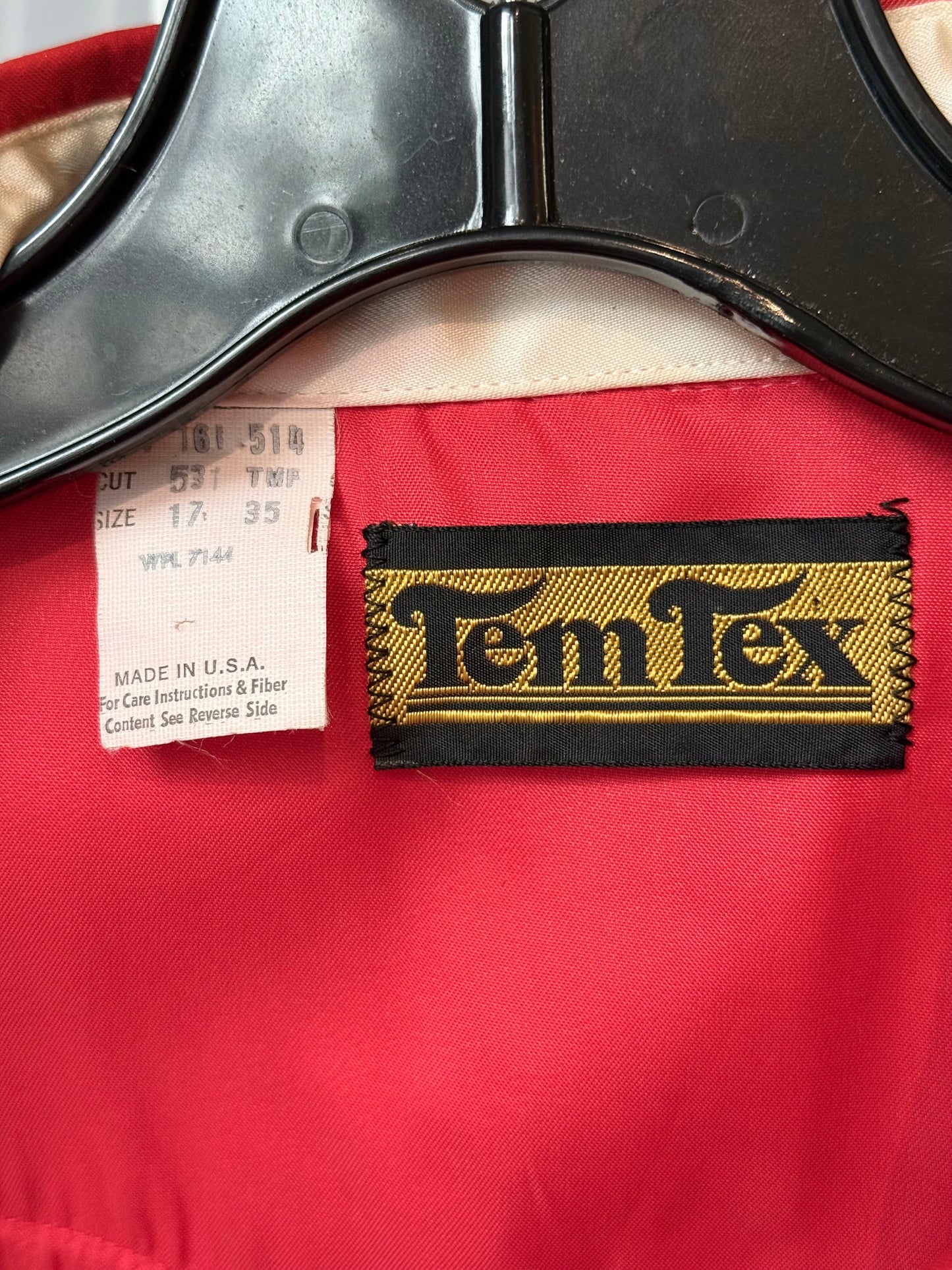 1970s Red & White Western Tem Tex Shirt