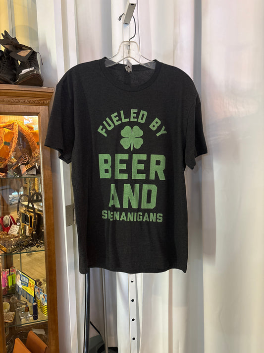 “Fueled By Beer And Shenanigans” T-Shirt