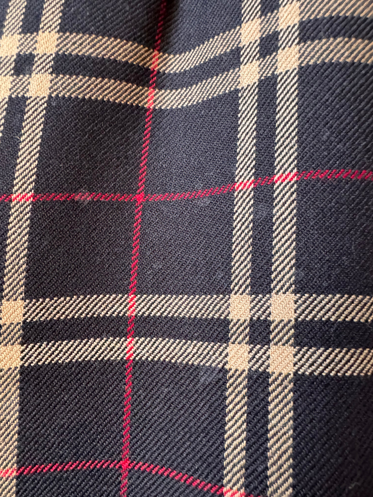 2000s Black Beige & Red Plaid Pants