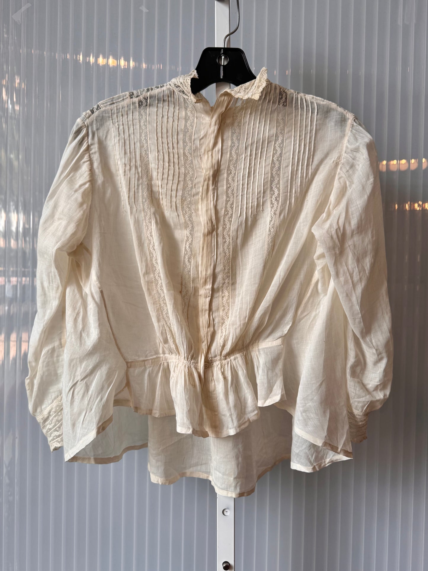 Edwardian Sheer Cream Lace Blouse