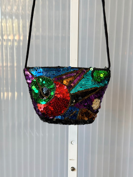 1980s Multicolor Sequin Evening Bag
