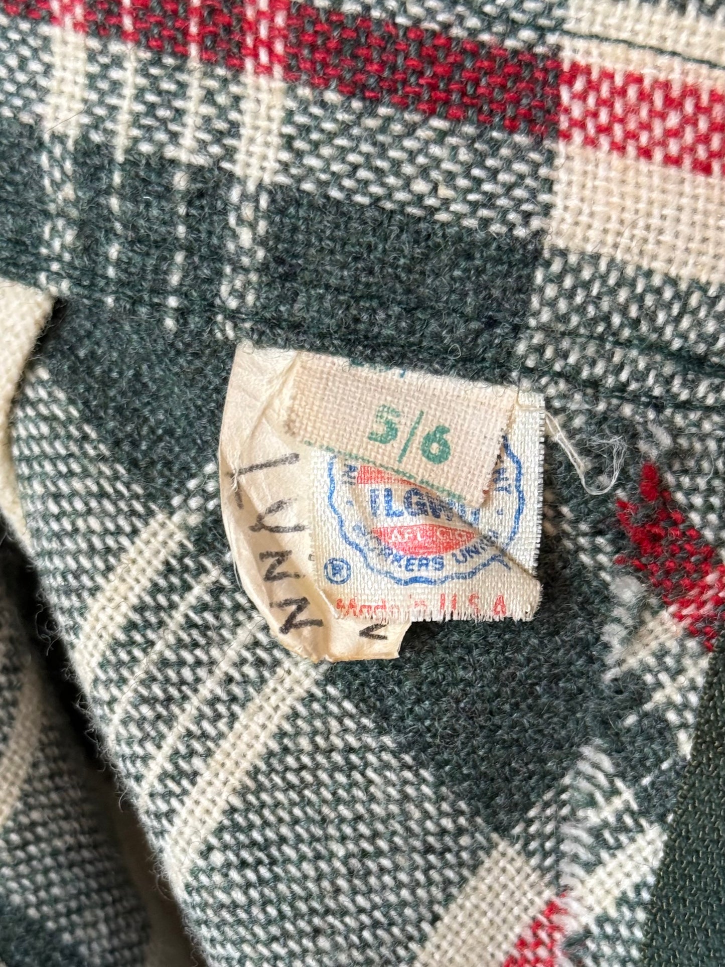1970s Red & Green Plaid Skirt