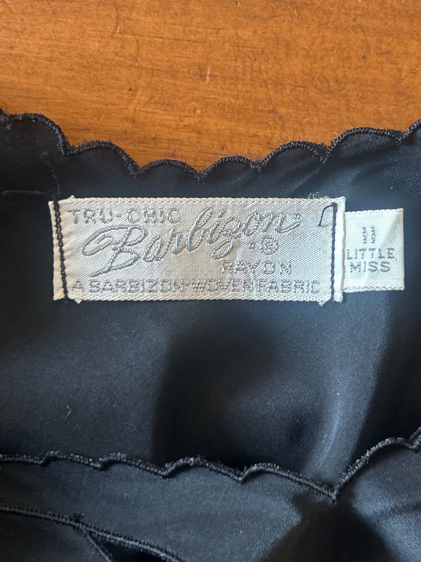 1940s Black Cutout Design Slip