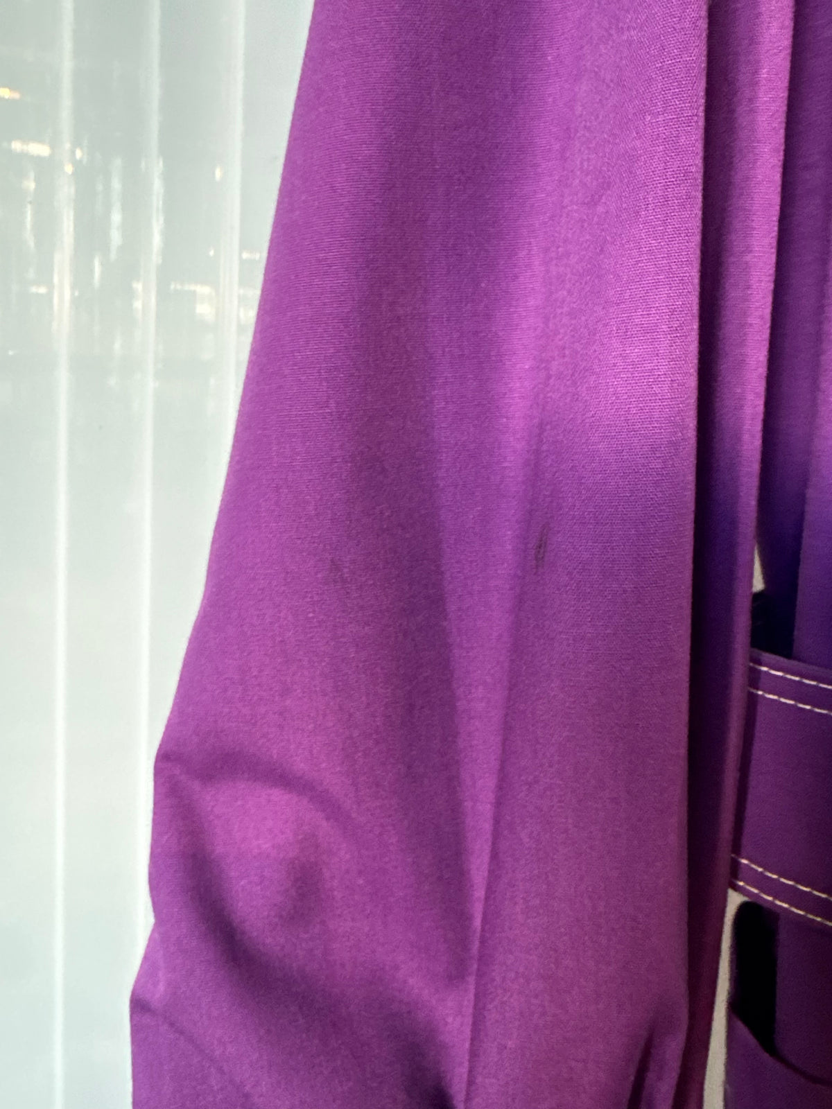 1970s Purple & White-Overstitch Shacket