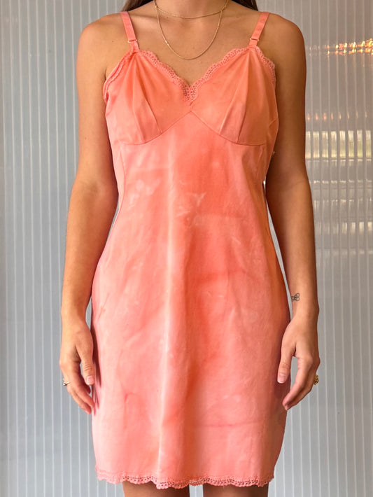 1950s Pink Tie Dye Slip