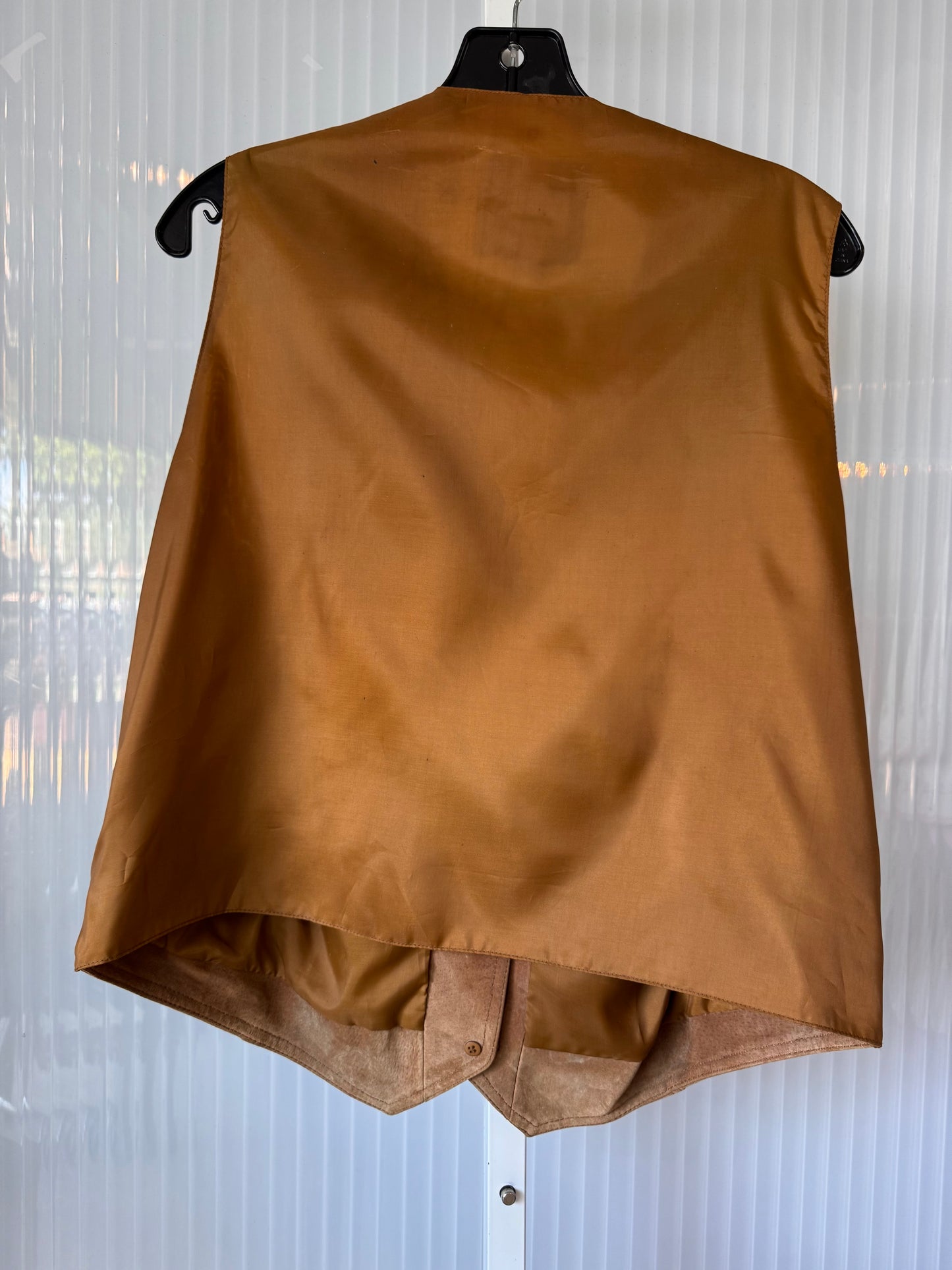 1990s Brown Suede Leather Vest