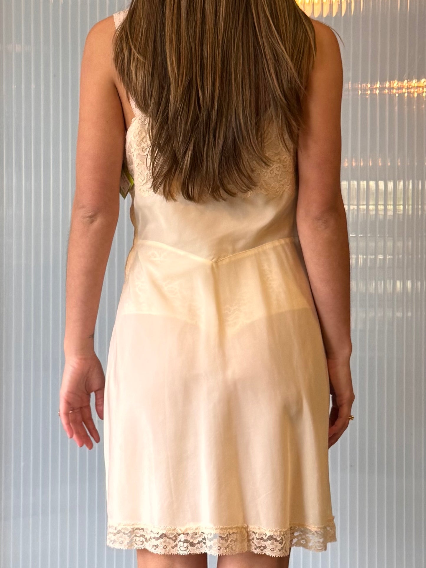 1960s B. Altman & Co. Cream Pink Slip