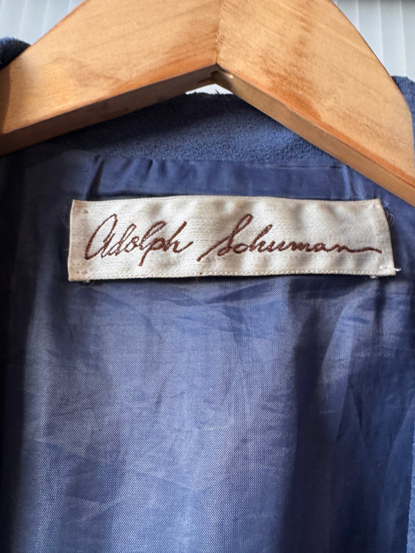1970s Blue Suede Blazer