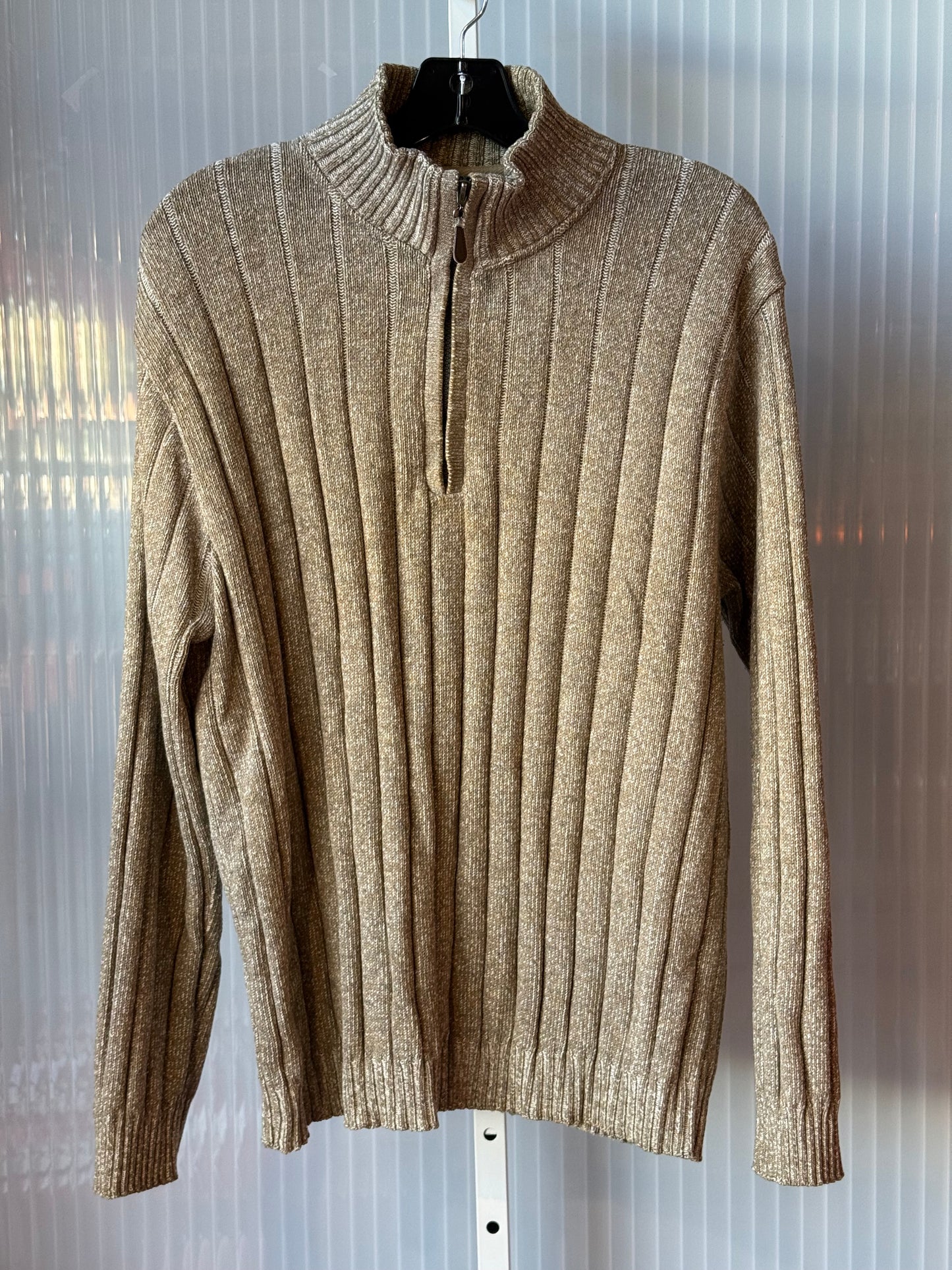 Cream Oscar De La Renta 1/4 Zip Sweater